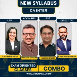 CA Inter New Syllabus Group 1 Fast Track Combo By Adv Acc - Ca Parveen Sharma Dt - Ca Bhanwar Borana Idt - Ca Rajkumar Law - Ca Ankita Patni For Sept 2026 & Jan 2027
