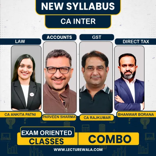 CA Inter New Syllabus Group 1 Fast Track Combo By Adv Acc - Ca Parveen Sharma Dt - Ca Bhanwar Borana Idt - Ca Rajkumar Law - Ca Ankita Patni For Sept 2026 & Jan 2027 CA Inter New Syllabus Group 1 Fast Track Combo By Adv Acc - Ca Parveen Sharma Dt - Ca Bhanwar Borana Idt - Ca Rajkumar Law - Ca Ankita Patni For Sept 2026 & Jan 2027