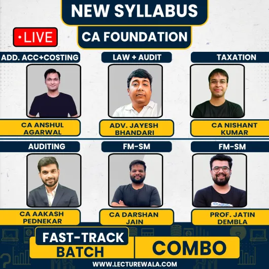 CA Anshul Agarwal Adv.Accounts+Costing, Adv Jayesh Bhandari Law,CA Nishant Kumar Taxation,CA Aakash Pednekar Auditing & CA Darshan Jain FM-SM Both Group Fast-track Regular Live + Recorded Online Combo Classes For CA Inter