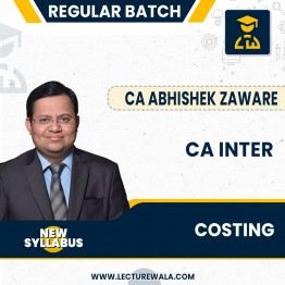 CA INTER COSTING REGULAR NEW SYLLABUS BY CA ABHISHEK ZAWARE: PEN DRIVE / GOOGLE DRIVE