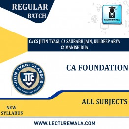 CA Foundation All Subject Combo Regular Course By Jitin Tyagi Classes: Online / Pendrive classes.