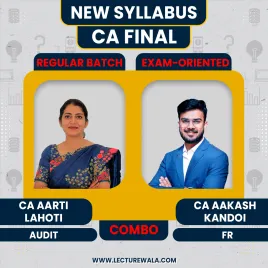 CA Aakash Kandoi FR (EO) & CA Aarti Lahoti Audit (Regular) IN English For CA Final: Online Classes CA Aakash Kandoi FR (EO) & CA Aarti Lahoti Audit (Regular) IN English For CA Final: Online Classes