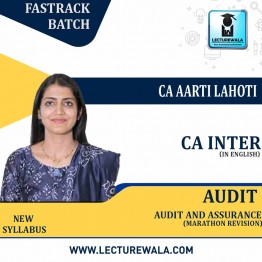 CA Inter Audit And Assurance Marathon Revision In English : Video Lecture + Study Material By CA Aarti Lahoti (For May2022/2023 &Nov 2022/2023 )
