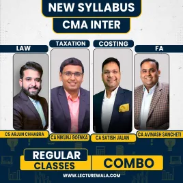 CS Arjun Chhabra, CA Nikunj Goenka, CA Avinash Sancheti &amp; CA Satish Jalan Group 1 Regular Combo Batch for CMA Inter : online class