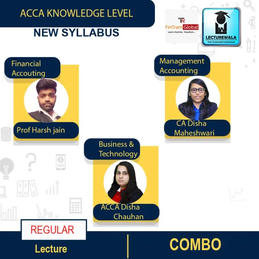 ACCA Knowledge Level Registration with 3 Subjects Classes+ Study Material + Revision Boot Camp By CA Disha Maheshwari Disha Chauhan & Harsh Jain (For Sep-22, Dec-22, March-23, June-23)