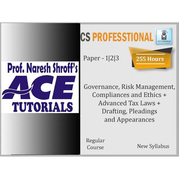 CS Professional (Paper 1,2,3) Combo Regular Course Ace Tutorial : Online Classes