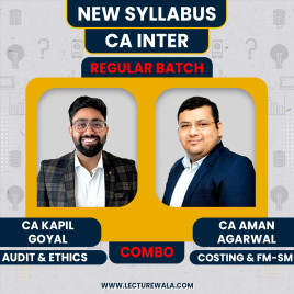 CA Aman Agarwal Cost-FM-SM &amp; CA Kapil Goyal Audit Combo Regular Live Classes For CA Inter: Google Drive &amp; Pen drive Classes