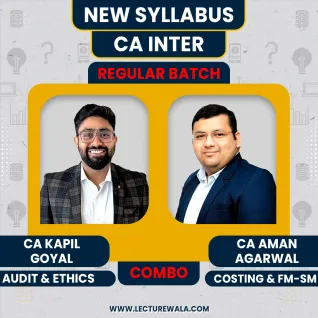 CA Aman Agarwal Cost-FM-SM & CA Kapil Goyal Audit Combo Regular Live Classes For CA Inter: Google Drive & Pen drive Classes