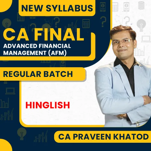 CA Praveen Khatod AFM Regular Live Online Classes For CA Final: Online Classes.