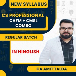 CS Executive new Syllabus CAFM & CMSL Combo Regular Classes By CA Amit Talda: Online Classes.