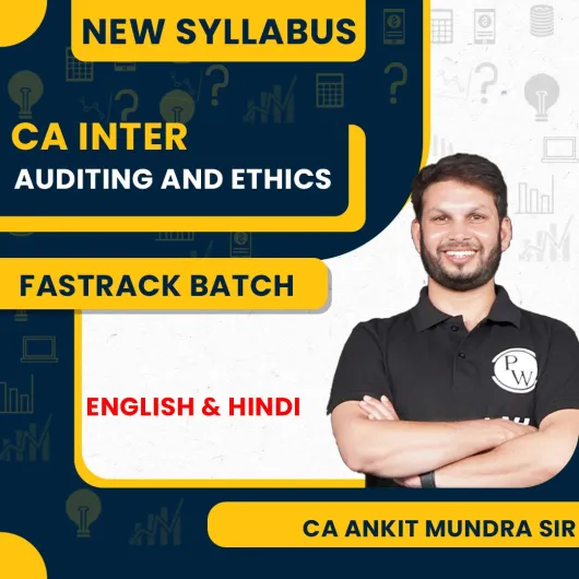 CA Inter Udesh Fastrack May 2026 : Auditing and Ethics (Group 2) CA Inter Udesh Fastrack May 2026 : Auditing and Ethics (Group 2)