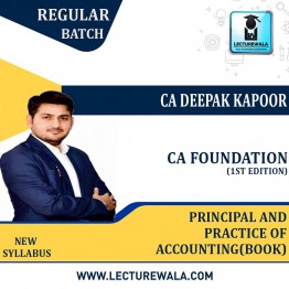 CA Foundation Principal and Practice of  Accounting Question Bank(1st Edition) : Study Material By CA Deepak Kapoor ( May 2022)