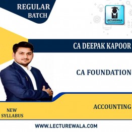 CA Foundation Accounting Regular Course by CA Deepak Kapoor: Pen drive / Online classes.