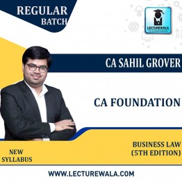CA Foundation Business Laws (5th Edition) : Study Material By CA Sahil Grover (For may.2022 nov.2022)