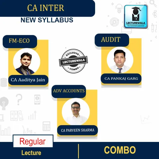 CA INTER Adv. Accounting & Audit & Fm-Eco. Regular Course ByCA PARVEEN SHARMA & CA Pankaj Garg CA AADITYA JAIN: Pendrive & Online Classes.