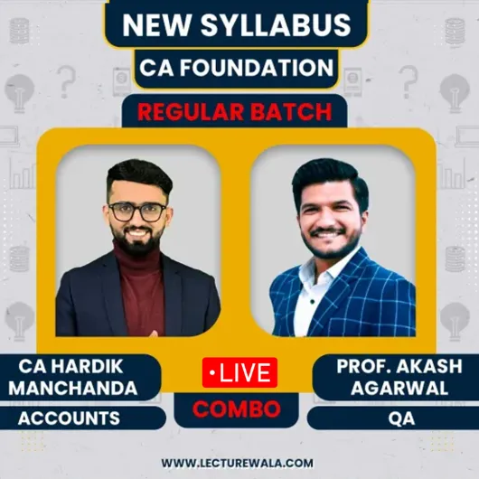 CA Foundation Accounts & Maths Live Combo By CA Hardik Manchanda & Prof. Aakash Aggarwal : Live / Online Classes CA Foundation Accounts & Maths Live Combo By CA Hardik Manchanda & Prof. Aakash Aggarwal : Live / Online Classes