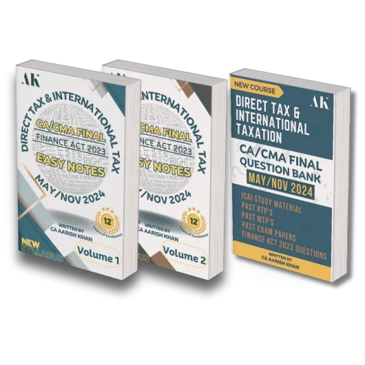 CA/CMA FINAL COMBO – COLOURED EASY NOTES + QUESTION BANK – MAY/NOV 2024 BY CA AARISH KHAN