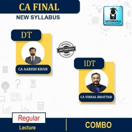 CA Final Direct Tax & Indirect Tax (March - April 2022) Combo Regular Course : Video Lecture + Study Material By CA Aarish Khan & CA Vishal Bhattad (For Nov. 2022 & May 2023)