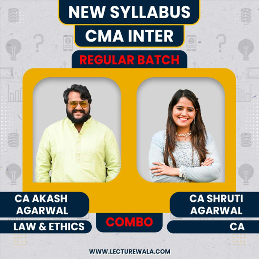 CA AKASH AGARWAL Law & Ethics & CA Shruti Agarwal Cost Accounting Combo Regular Online Classes For CMA Inter: Online Classes