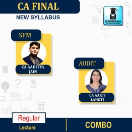 CA Final SFM & Audit Combo  Regular Course By CA Aaditya Jain & CA Aarti Lahoti  : Pen drive / online classes.