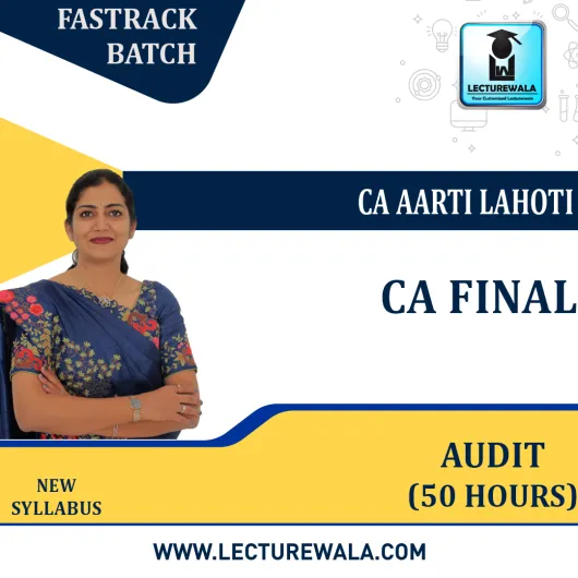 CA Final Audit Fast Track Revision 2.0 (English) By CA Aarti Lahoti: Pendrive / Online Classes.