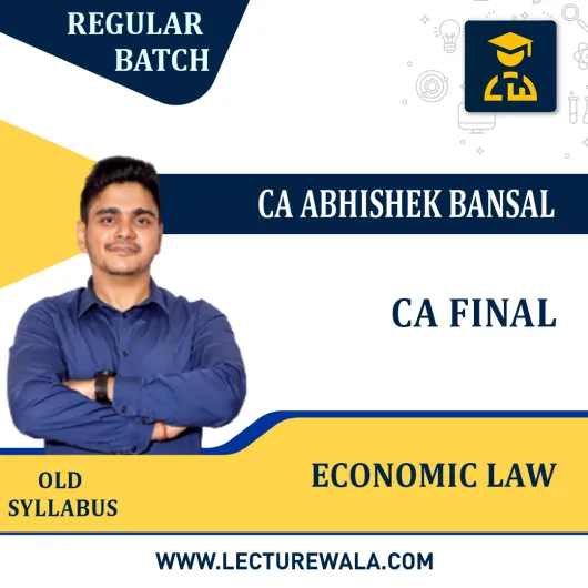 CA Final Economic Law Regular Course By CA Abhishek Bansal : Pendrive/Online classes.