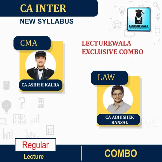 CA Inter Cost and Management Accounting + Law Combo Regular Course by CA Abhishek Bansal & CA Ashish Kalra : Pendrive/Online classes.