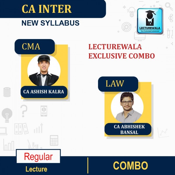 CA Inter Cost and Management Accounting + Law Combo Regular Course by  CA Abhishek Bansal & CA Ashish Kalra  : Pendrive/Online classes.