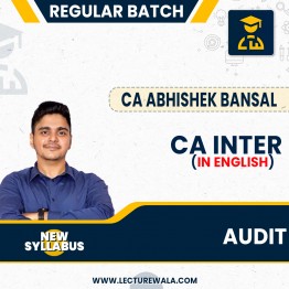 CA Inter Audit New Syllabus Regular Batch  By CA Abhishek Bansal : Online classes /Pen Drive