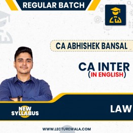 CA Inter Law New Syllabus Regular Batch  By CA Abhishek Bansal : Online classes /Pen Drive