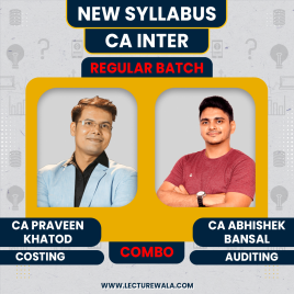 CA Abhishek Bansal Auditing & CA Praveen Khatod Costing Regular Online Combo Classes For Ca inter CA Abhishek Bansal Auditing & CA Praveen Khatod Costing Regular Online Combo Classes For Ca inter