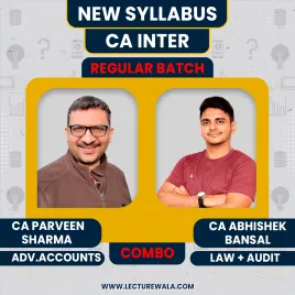 CA Parveen Sharma Advanced Accounts & CA Abhishek Bansal Law & Auditing regular Online Combo Classes For CA Inter CA Parveen Sharma Advanced Accounts & CA Abhishek Bansal Law & Auditing regular Online Combo Classes For CA Inter