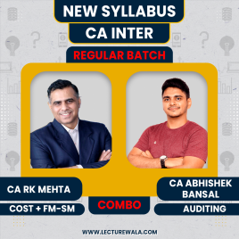 CA Abhishek Bansal Auditing &amp; CA RK Mehta FM-SM &amp; Costing regular Online Combo Classes For CA Inter group - 2
