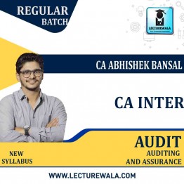 CA Inter Audit Regular Batch By CA Abhishek Bansal : Pendrive/Online classes.
