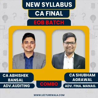CA Shubham Agarwal AFM & CA Abhishek Bansal Audit Exam Oriented Combo Classes In Hinglish For CA Final : Online Classes CA Shubham Agarwal AFM & CA Abhishek Bansal Audit Exam Oriented Combo Classes In Hinglish For CA Final : Online Classes