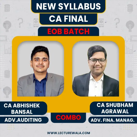 CA Shubham Agarwal AFM & CA Abhishek Bansal Audit Exam Oriented Combo Classes In Hinglish For CA Final : Online Classes CA Shubham Agarwal AFM & CA Abhishek Bansal Audit Exam Oriented Combo Classes In Hinglish For CA Final : Online Classes