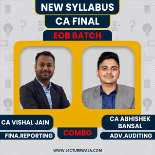 CA Vishal Jain FR & CA Abhishek Bansal Audit Exam Oriented Combo Classes In Hinglish For CA Final : Online Classes CA Vishal Jain FR & CA Abhishek Bansal Audit Exam Oriented Combo Classes In Hinglish For CA Final : Online Classes