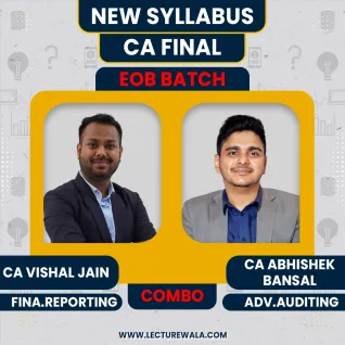 CA Vishal Jain FR & CA Abhishek Bansal Audit Exam Oriented Combo Classes In Hinglish For CA Final : Online Classes CA Vishal Jain FR & CA Abhishek Bansal Audit Exam Oriented Combo Classes In Hinglish For CA Final : Online Classes