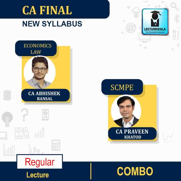 CA Final SCMPE & Economic Laws Elective Combo Regular Course By CA Abhishek Bansal & CA Praveen Khatod: Google Drive / Pen Drive
