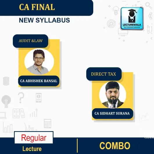 CA Final Direct Tax + International Tax & Audit And Law Combo Regular Course By CA Siddharth Surana & CA ABHISHEK BANSAL : Pendrive/Online classes.