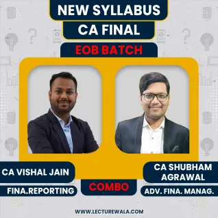 CA Vishal Jain FR CA Shubham Agarwal AFM Exam Oriented Combo Classes In Hinglish For CA Final : Online Classes CA Vishal Jain FR CA Shubham Agarwal AFM Exam Oriented Combo Classes In Hinglish For CA Final : Online Classes
