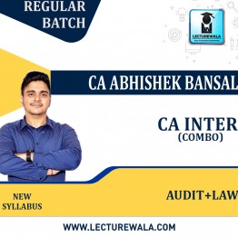 CA Inter Audit and Law Combo  Full Course By CA Abhishek Bansal : Pendrive/Online classes.