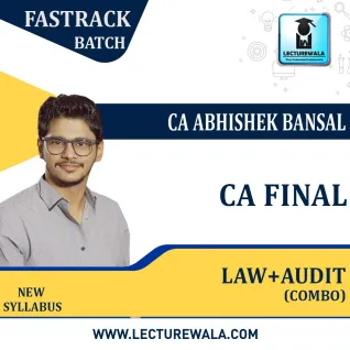 CA Final Audit & Law Fastrack Batch Combo By CA Abhishek Bansal : Pen Drive / Online Classes CA Final Audit & Law Fastrack Batch Combo By CA Abhishek Bansal : Pen Drive / Online Classes