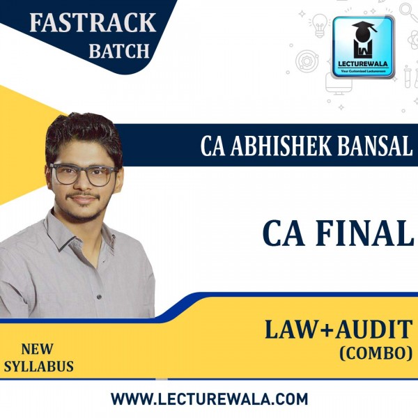 CA Final Audit & Law Fastrack Batch  Combo By CA Abhishek Bansal : Pen  Drive / Online Classes