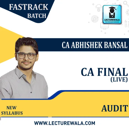 CA Final Audit - SUPER Fastrack Batch By CA Abhishek Bansal : Online classes / Pen Drive