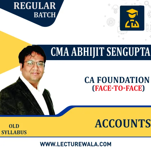 CA Foundation Face-To-Face VIJETA Repeaters Batch Accounts by Abhijit Sir Dec 2023 Exam