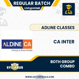 CA Inter Group -1 (New Course)-Combo 02- ADV ACC, LAW & IT & GST (Regular Batch) By Aldine CA 