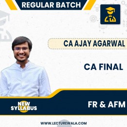 Pre-Booking CA Final Financial Reporting And AFM Combo (New Scheme) Regular Course By  CA Ajay Agarwal : Online Classes
