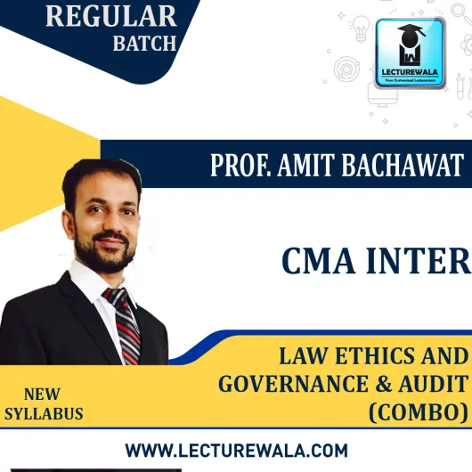 CMA Inter Law, Ethics & Governance And Audit Regular Course Combo (Old/New Syllabus) By CA Amit Bachhawat : Pen drive / Live Online classes