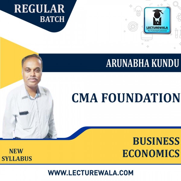 CMA Foundation Business Economics Regular By Arunabha Kundu : Pen Drive / Online Classes
